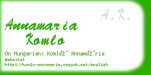 annamaria komlo business card